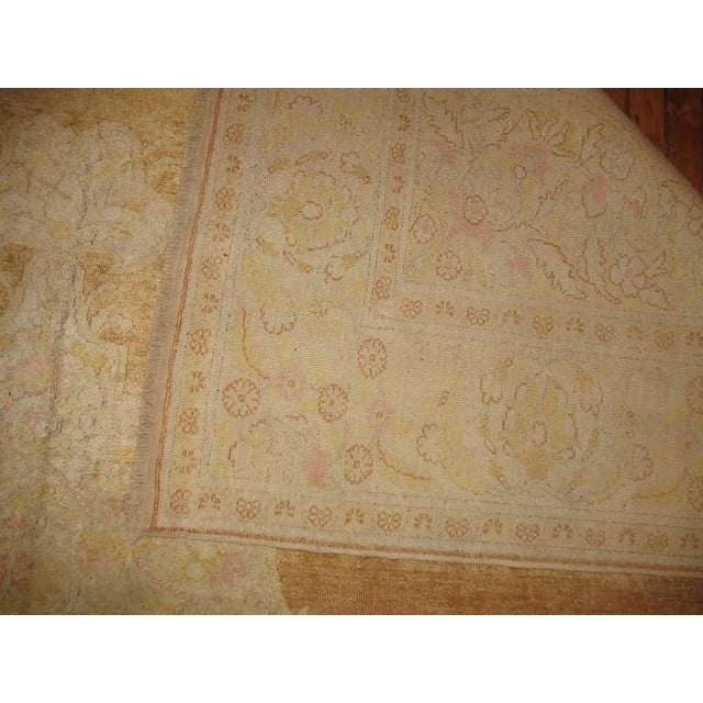Early 20th Century Zabihi Collection Rich Antique Turkish Silk Cotton Rug For Sale - Image 5 of 12