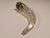 Antique Crystal Laydown Perfume Bottle: Pink Guilloche Silvered Brass Lid For Sale - Image 6 of 9