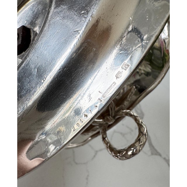 Vintage Christofle Silver Plated Gravy Sauce Boat With Handle and Under Plate France 8"x5" For Sale In Philadelphia - Image 6 of 10