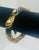 Vintage Maresco Black Enamel and Gold Tone Hinged Bracelet, a Pair For Sale - Image 4 of 7