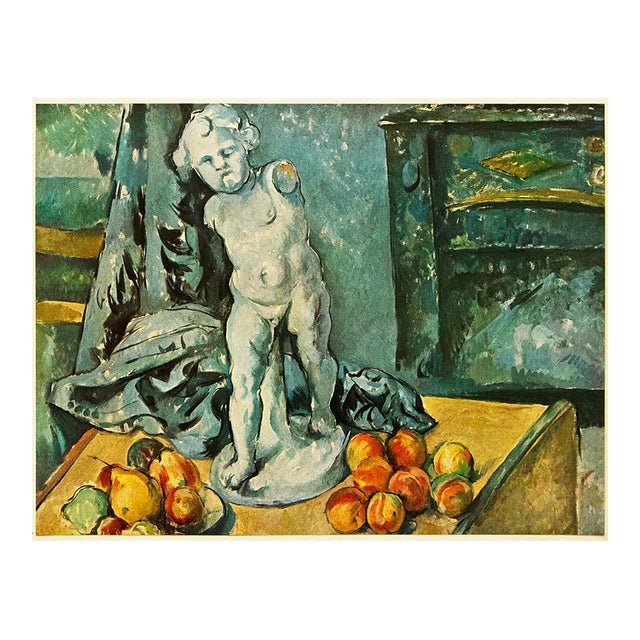 1940s After Paul Cezanne "Still Life With a Plaster Cast", First Edition Vintage Swiss Lithograph For Sale
