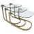 Metal Mid-Century Glass and Brass Nesting Tables by Milo Baughman For Sale - Image 7 of 7