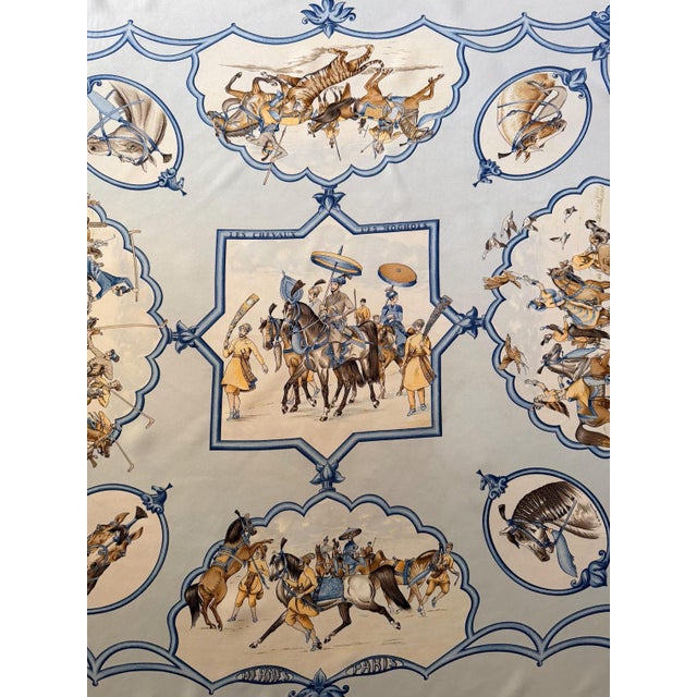 HERMÈS CHEVAUX des MOGHOLS Silk Scarf designed by Jean de Fougerolles 1993 For Sale In New York - Image 6 of 9