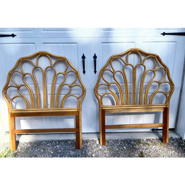 Vintage Rattan Twin Headboards a Pair Chairish