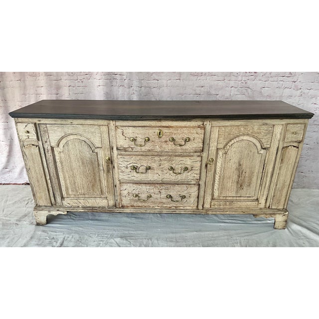 19th Century English Bleached English Oak Cabinet, Buffet, Sideboard For Sale - Image 11 of 16