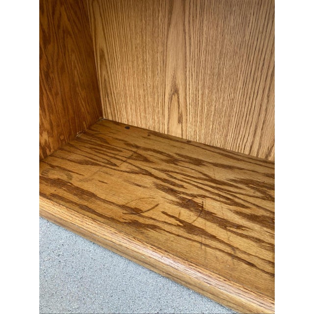 Tan Vintage Oak Lawyers Bookcase, Made in Mexico For Sale - Image 8 of 9