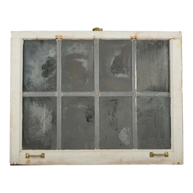 Hand Silvered Eight Pane Wood Reclaimed Window Mirror For Sale