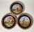 Three Sevres Gilt Heightened Porcelain Cabinet Plates, Mid 19th Century. With scalloped edges, gilt heightened and cobalt...