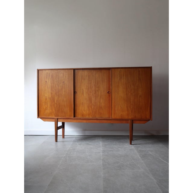 Vintage Danish Highboard in Teak, 1960s For Sale - Image 12 of 13