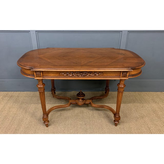 Antique French Walnut Centre Table, 1890 For Sale - Image 14 of 14