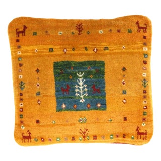 Pasargad Dc Fine Hand Knotted Persian Gabbeh Pillow For Sale