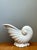 Vintage White Nautilus Form Ceramic Vase For Sale - Image 12 of 16