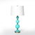 Mid-Century Modernist Hand-Blown Murano Glass Ball Table Lamp in Robins Egg Blue For Sale - Image 4 of 11