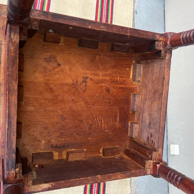 Antique Faux Mahogany Paint Decorated Pennsylvania Sheraton Side Table, Attributed to John Rupp, Hanover, Pa, Circa 1860's For Sale - Image 11 of 12