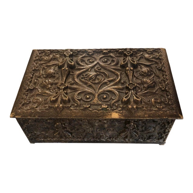 Bronze Antique Jewelry Box For Sale