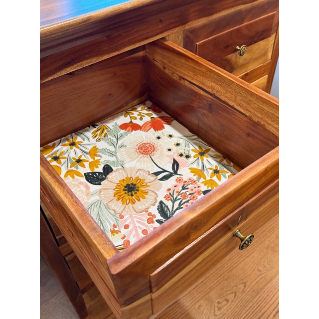 2000 - 2009 Completely Restored Solid Acacia Dresser Attributed to Nadeau For Sale - Image 5 of 10