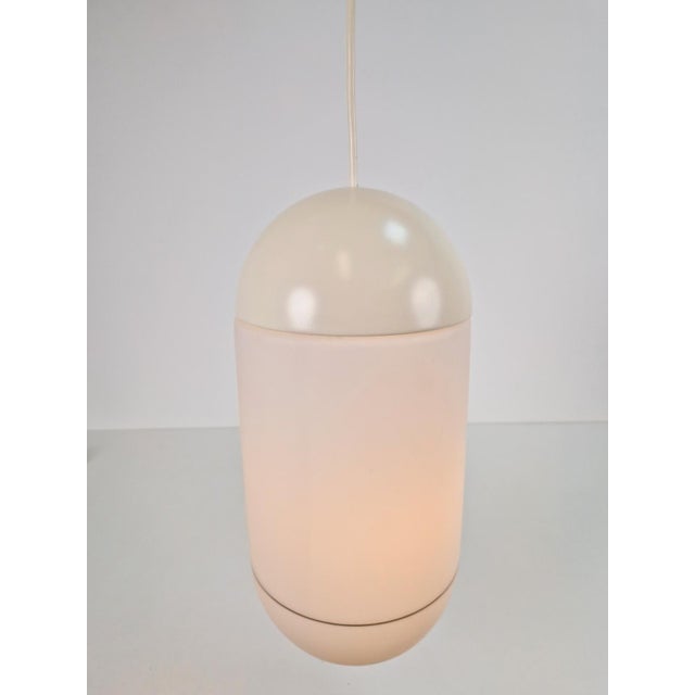 1960s Vintage Pill Pendant Lamp in Milk Glass from Peill & Putzler, Germany, 1960s For Sale - Image 5 of 15