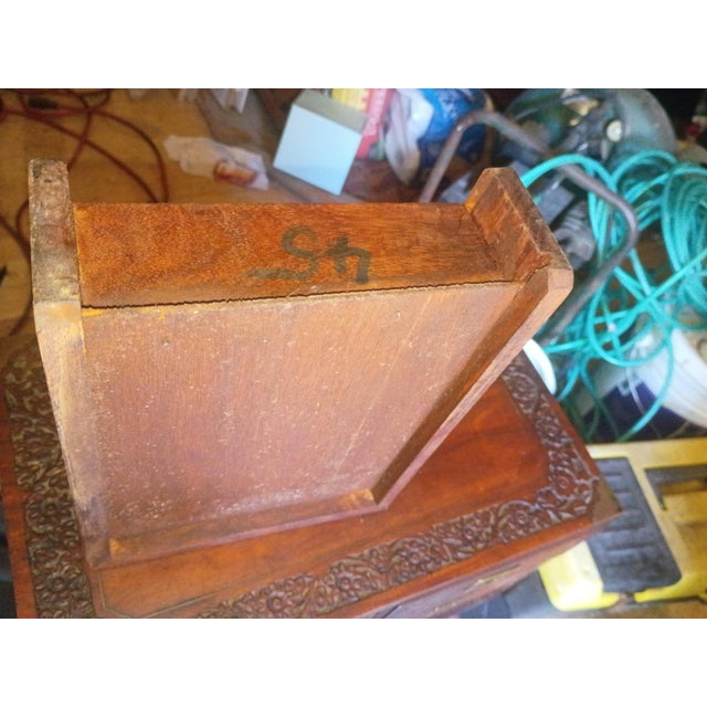Stunning antique late-19th-century Anglo-Indian miniature table-top military campaign / spice chest of drawers. This...