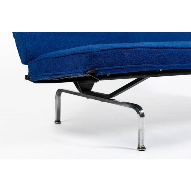 Blue Mid Century Blue Sofa Compact by Eames for Herman Miller 1970s For Sale - Image 8 of 12
