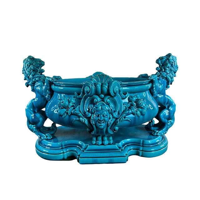 Large Slip Planter from Jules Vieillard Bordeaux, 19th Century For Sale - Image 3 of 18