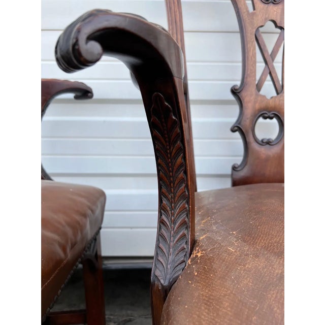 Very Fine Set of Ten 18th Century Irish Chippendale Mahogany Dining Chairs For Sale - Image 9 of 12