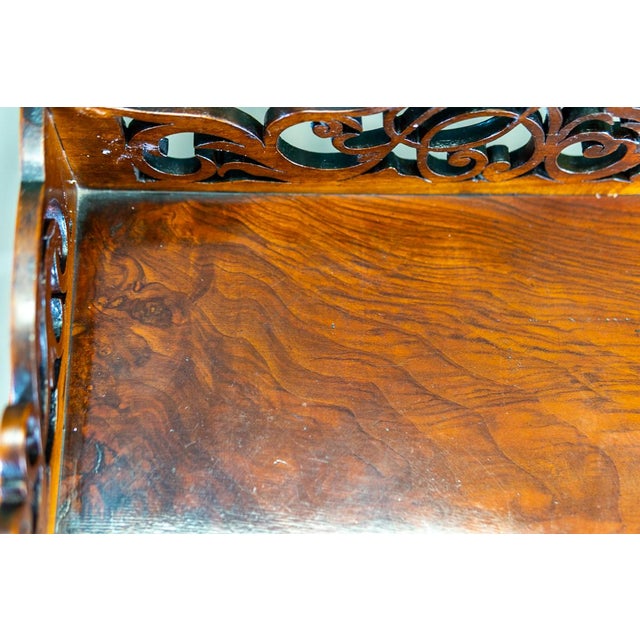 Mid 19th Century Victorian Burl Walnut English Canterbury | Étagère For Sale - Image 10 of 14