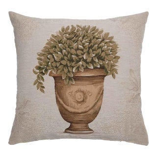 Bay Leaves Regular Cushion With Feather Filler - 46x46cm (18"x18") For Sale