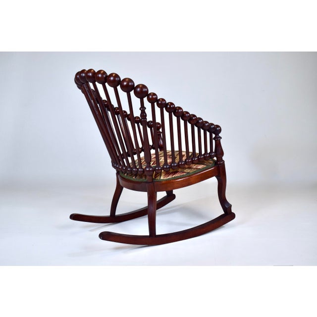 Antique Late 19th Century George Hunzinger "Lollipop" Rocking Chair For Sale - Image 11 of 13
