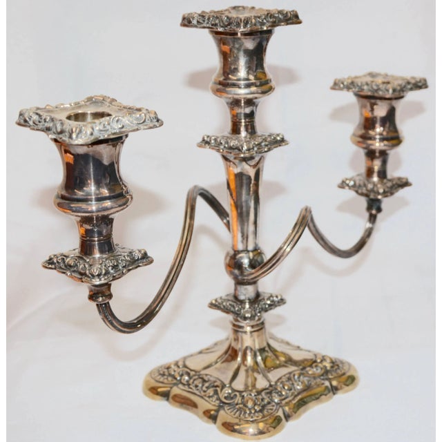 Ornamental & Decorative Materials e.g. Webster & Sons International Silver Co. Art Deco Pair of Candelabras For Sale - Image 7 of 13