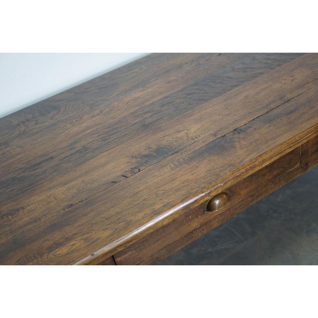 Antique French Oak Farmhouse Dining Table, Late 19th Century For Sale - Image 8 of 15
