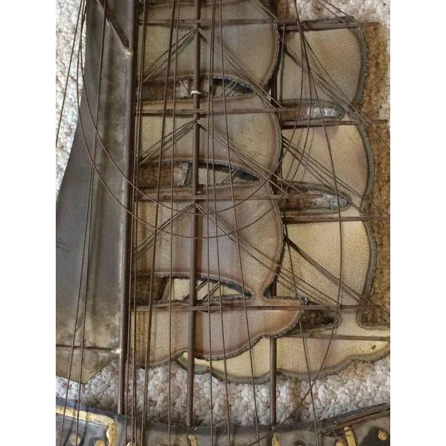 Mid-Century Modern Large Brutalist Mid-Century Ship Wall Sculpture For Sale - Image 3 of 11