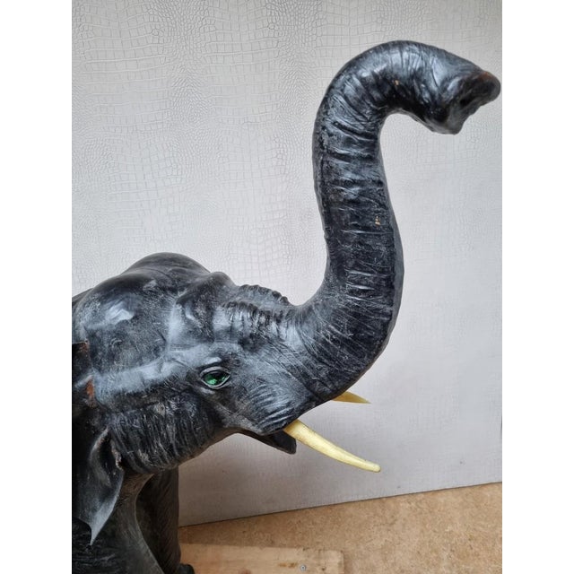 Omersa Leather Elephant with Glass Eyes from Liberty's London, 1930s For Sale - Image 17 of 18