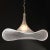 Mid-Century Hand-Blown Rose Murano Glass & Nickel Undulating Pendant Chandelier For Sale - Image 9 of 12