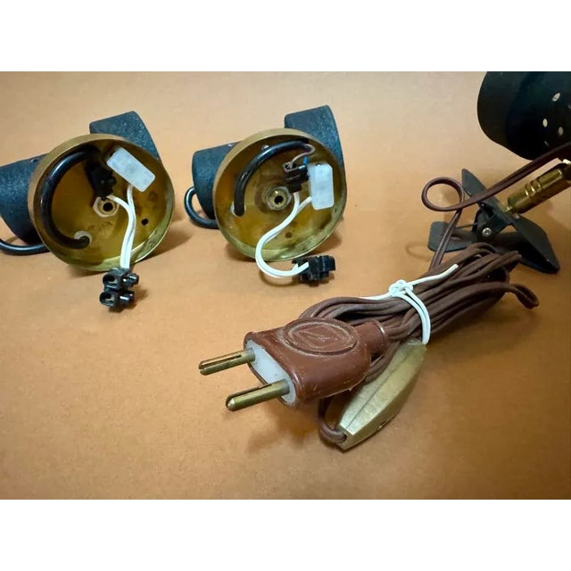 Aluminor House Wall Lamps, 1950, Set of 3 For Sale - Image 6 of 8