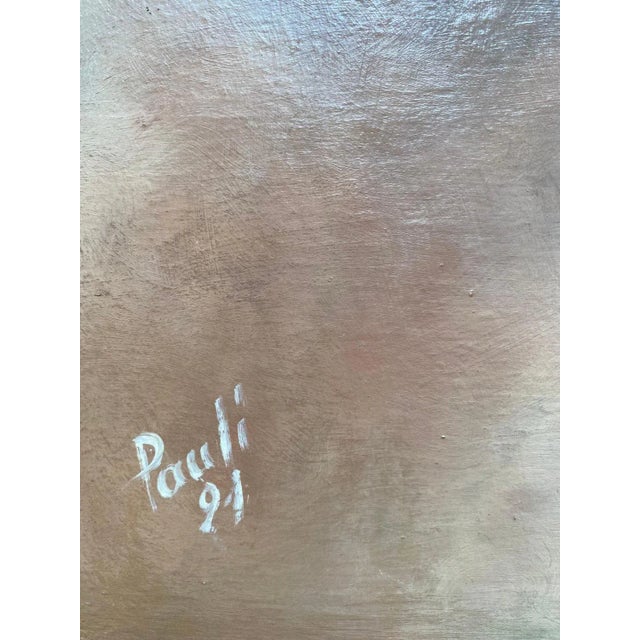 Gilbert Pauli, Pastel Waterfall, Oil on Canvas, 1991 For Sale - Image 4 of 8