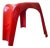 Vintage Vastill Red Molded Plastic Stool, Made in Canada For Sale