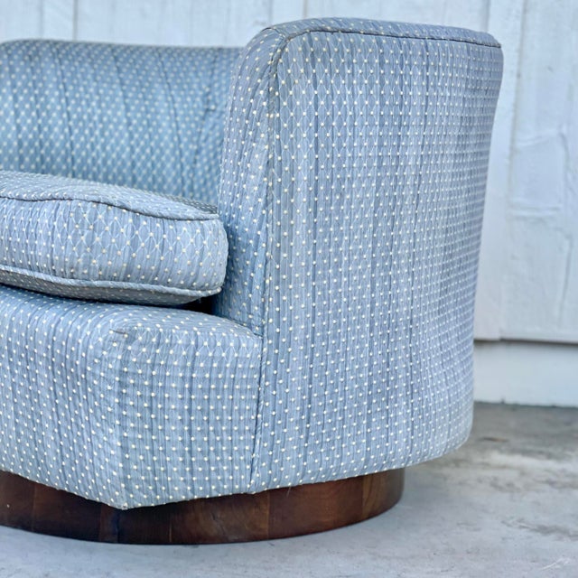 1960s Milo Baughman Style Barrel Chairs For Sale - Image 9 of 12