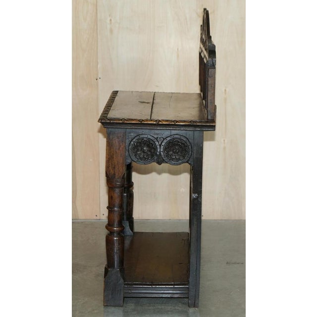 Antique 18th Century Gothic Jacobean Hall Console Table, 1720s For Sale - Image 15 of 18