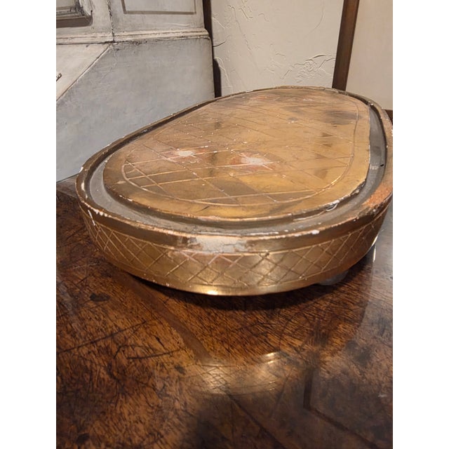 Gold Antique Oblong Giltwood Dome Plateau For Sale - Image 8 of 12