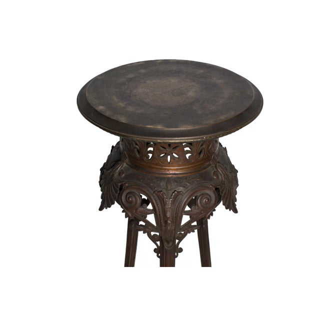 Terrific and Beautiful Grand Tour Bronze Tripod Table. Fully developed classical decorative motifs in high quality and a...