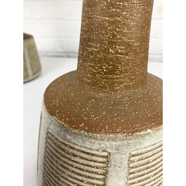 Beige Danish Ceramic Table Lamps by Esben Klint for Le Klint and Palshus, 1960s, Set of 2 For Sale - Image 8 of 16