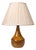 Holbæk Keramik, Table Lamp, Orange Glazed Stoneware, Denmark, 1970s For Sale