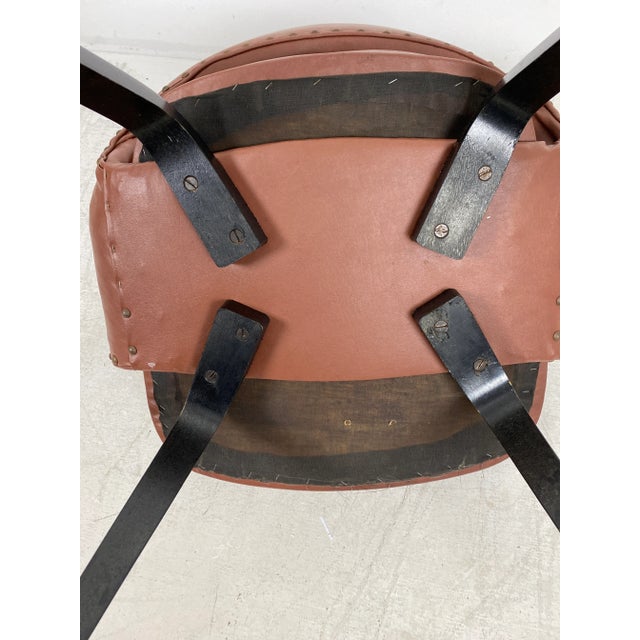 1960s Vintage Eero Saarinen for Knoll Style Vinyl Arm Chair For Sale - Image 9 of 10