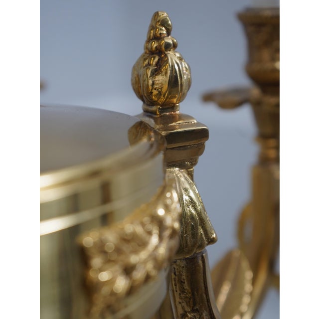 Brass French Empire Style Solid Brass 8 Arm Chandelier For Sale - Image 8 of 14