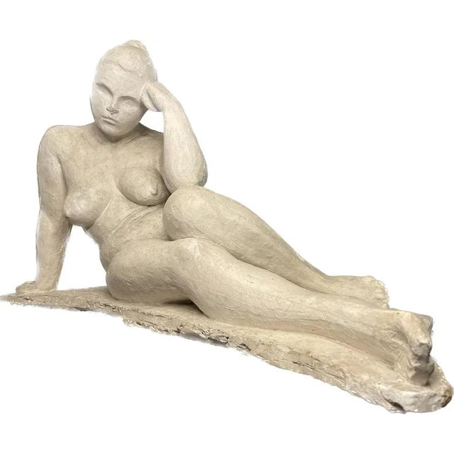 Sculpture Materials Reclining Nude Woman, 1950, Plaster For Sale - Image 7 of 7
