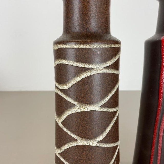 Fat Lava Pottery Vases from Scheurich, Germany, 1970s, Set of 2 For Sale - Image 9 of 18