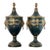 French Hand Painted Toleware Chestnut Urns - A Pair For Sale