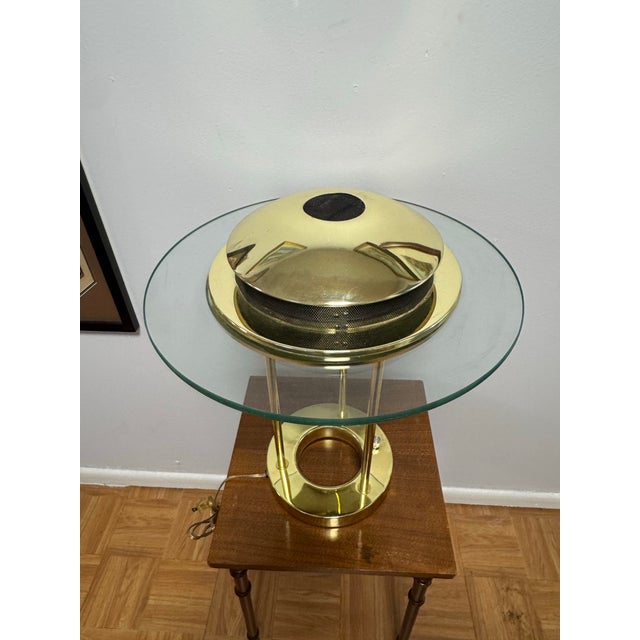 George Kovacs Robert Sonneman "Saturn" Halogen Table Lamp for George Kovacs, C. 1980 — Brass & Glass For Sale - Image 4 of 10