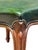 Forest Green French Ottoman or Stool of Emerald Green Leather on Cabriole Legs For Sale - Image 8 of 15