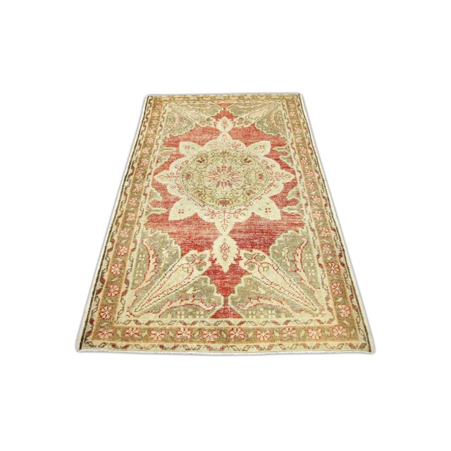 1960s Vintage Turkish Rug 4' x 6'3" For Sale - Image 5 of 6